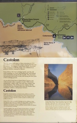Castolon history sign